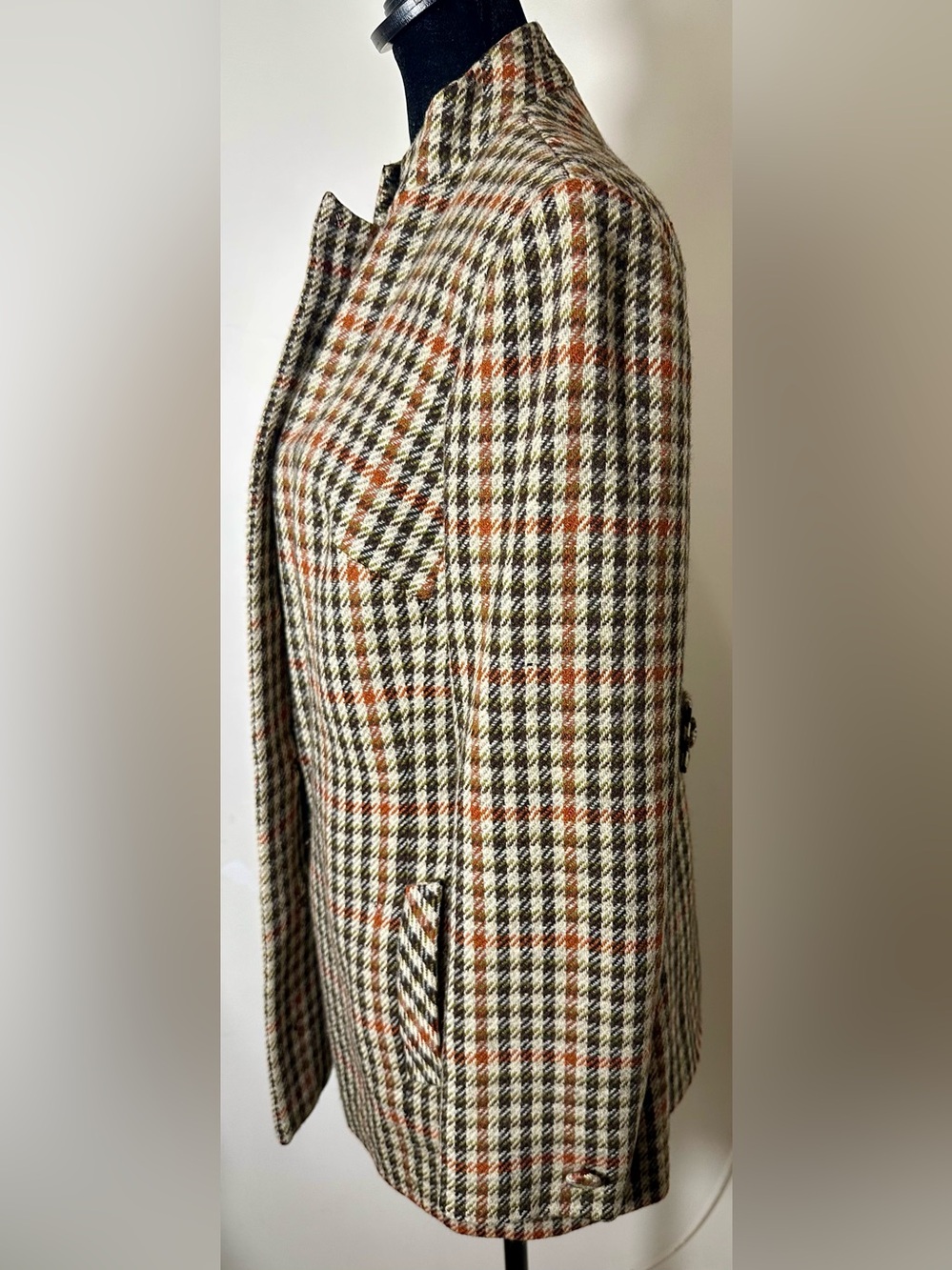 RONY LEE Plaid Wool Blazer Jacket Hong Kong Vintage Tailored - Picture 3 of 14